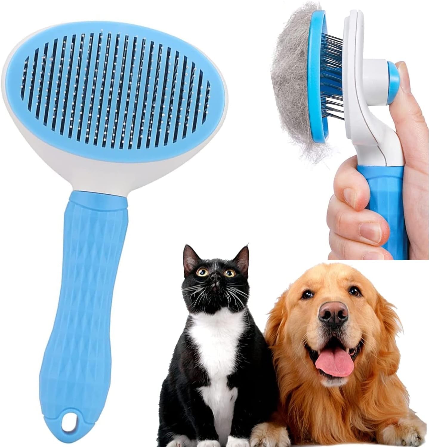 Spazzola Autopulente per Cani e Gatti – Rimuove i Peli in 5 Secondi